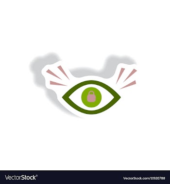 Stylish icon in paper sticker style eye problems vector image