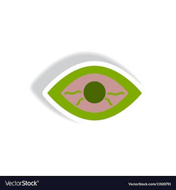 Stylish icon in paper sticker style eye problems vector image