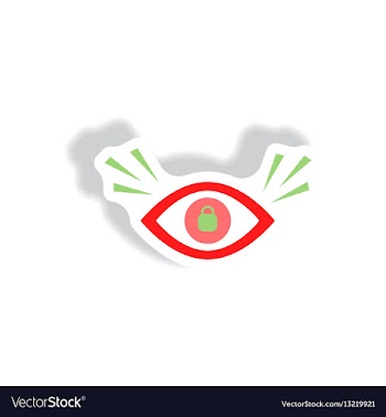 Stylish icon in paper sticker style eye problems vector image