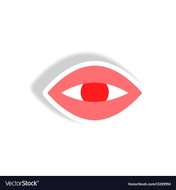 Stylish icon in paper sticker style eye problems vector image