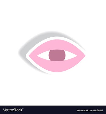 Stylish icon in paper sticker style eye problems vector image