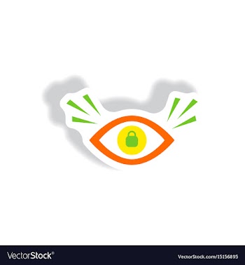 Stylish icon in paper sticker style eye problems vector image