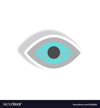 Stylish icon in paper sticker style eye problems vector image