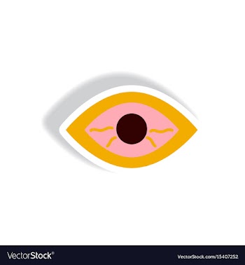 Stylish icon in paper sticker style eye problems vector image