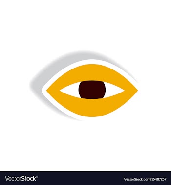 Stylish icon in paper sticker style eye problems vector image