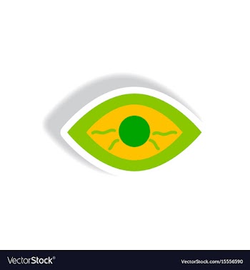 Stylish icon in paper sticker style eye problems vector image