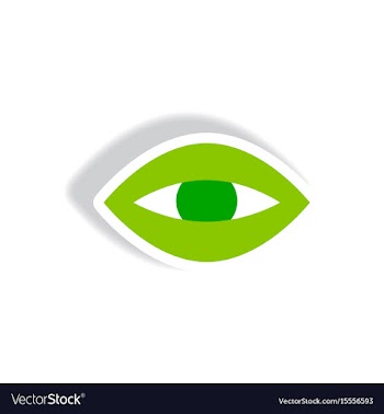 Stylish icon in paper sticker style eye problems vector image