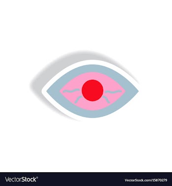 Stylish icon in paper sticker style eye problems vector image
