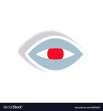 Stylish icon in paper sticker style eye problems vector image
