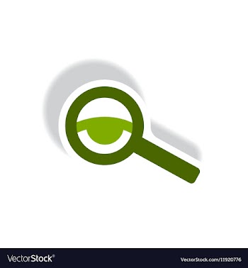 Stylish icon in paper sticker style eyesight check vector image