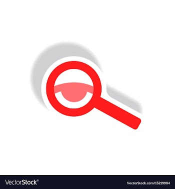 Stylish icon in paper sticker style eyesight check vector image