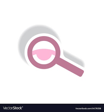 Stylish icon in paper sticker style eyesight check vector image