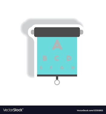 Stylish icon in paper sticker style eyesight check vector image