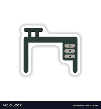 Stylish icon in paper sticker style fashion office vector image