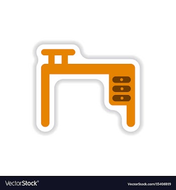 Stylish icon in paper sticker style fashion office vector image