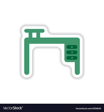 Stylish icon in paper sticker style fashion office vector image