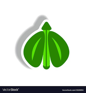 Stylish icon in paper sticker style flying beetle vector image