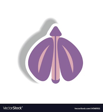Stylish icon in paper sticker style flying beetle vector image