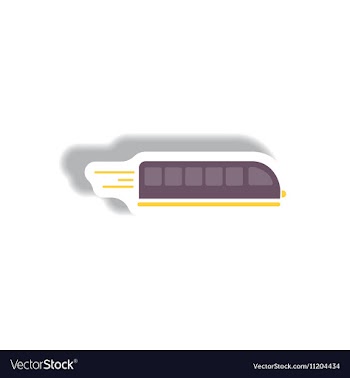 Stylish icon in paper sticker style high-speed vector image