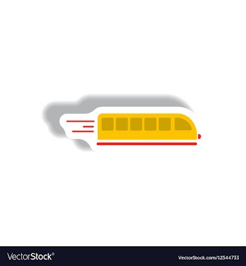 Stylish icon in paper sticker style high-speed vector image