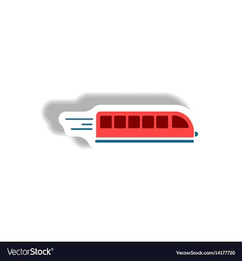 Stylish icon in paper sticker style high-speed vector image