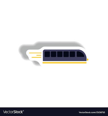 Stylish icon in paper sticker style high-speed vector image