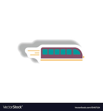 Stylish icon in paper sticker style high-speed vector image