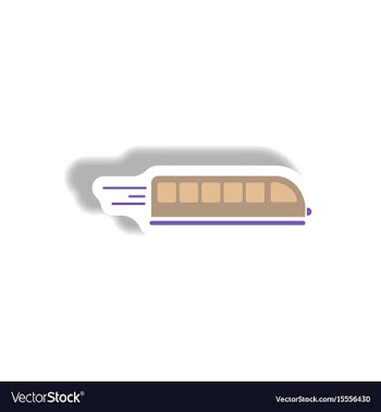Stylish icon in paper sticker style high-speed vector image