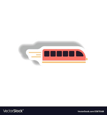 Stylish icon in paper sticker style high-speed vector image