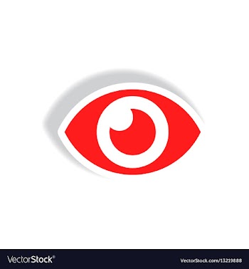 Stylish icon in paper sticker style human eye vector image