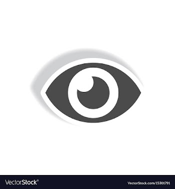 Stylish icon in paper sticker style human eye vector image