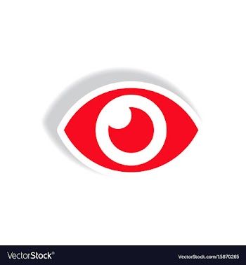 Stylish icon in paper sticker style human eye vector image