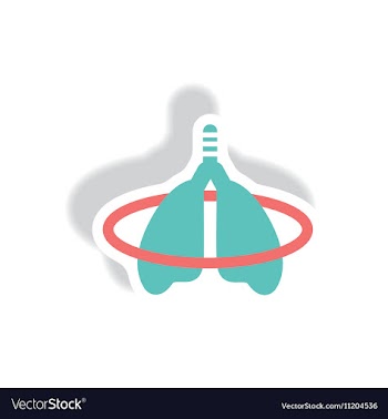 Stylish icon in paper sticker style inflammation vector image