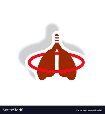 Stylish icon in paper sticker style inflammation vector image