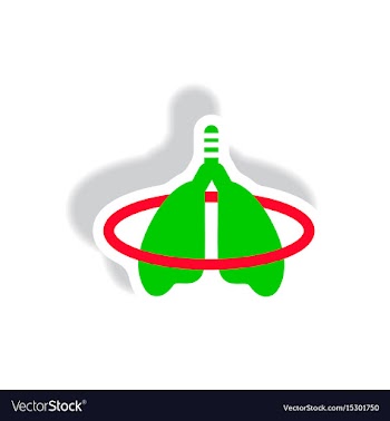 Stylish icon in paper sticker style inflammation vector image