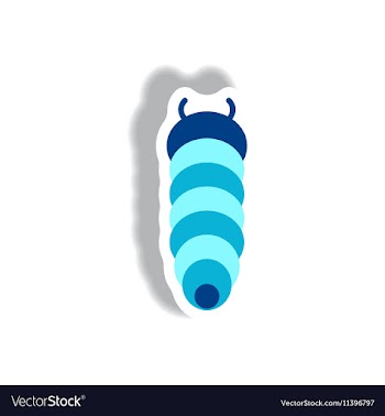 Stylish icon in paper sticker style insect vector image