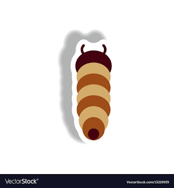 Stylish icon in paper sticker style insect vector image