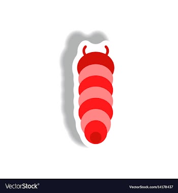 Stylish icon in paper sticker style insect vector image
