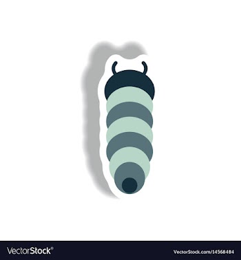 Stylish icon in paper sticker style insect vector image
