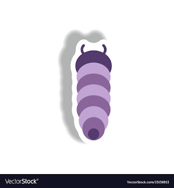 Stylish icon in paper sticker style insect vector image