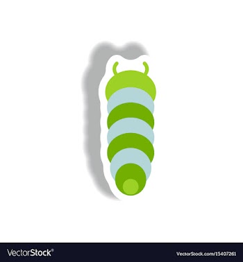 Stylish icon in paper sticker style insect vector image