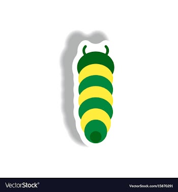Stylish icon in paper sticker style insect vector image
