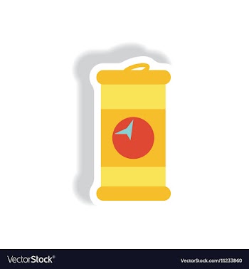 Stylish icon in paper sticker style iron barrel vector image