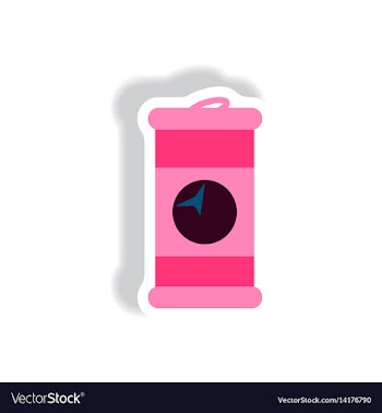 Stylish icon in paper sticker style iron barrel vector image
