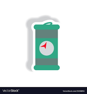 Stylish icon in paper sticker style iron barrel vector image