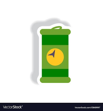 Stylish icon in paper sticker style iron barrel vector image