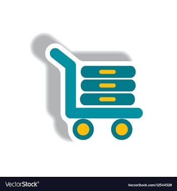 Stylish icon in paper sticker style Luggage vector image