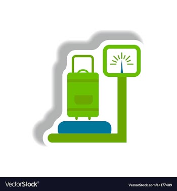 Stylish icon in paper sticker style luggage vector image