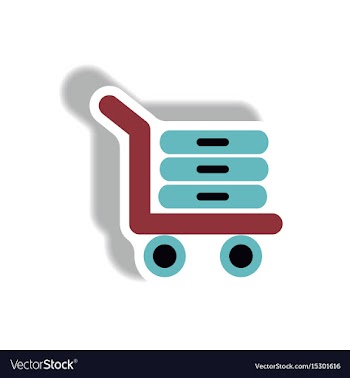 Stylish icon in paper sticker style luggage vector image