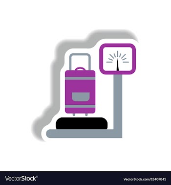 Stylish icon in paper sticker style luggage vector image